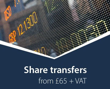 Share transfers from £65 + VAT